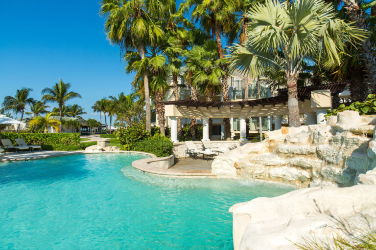 The sands at Grace Bay waterfall pools