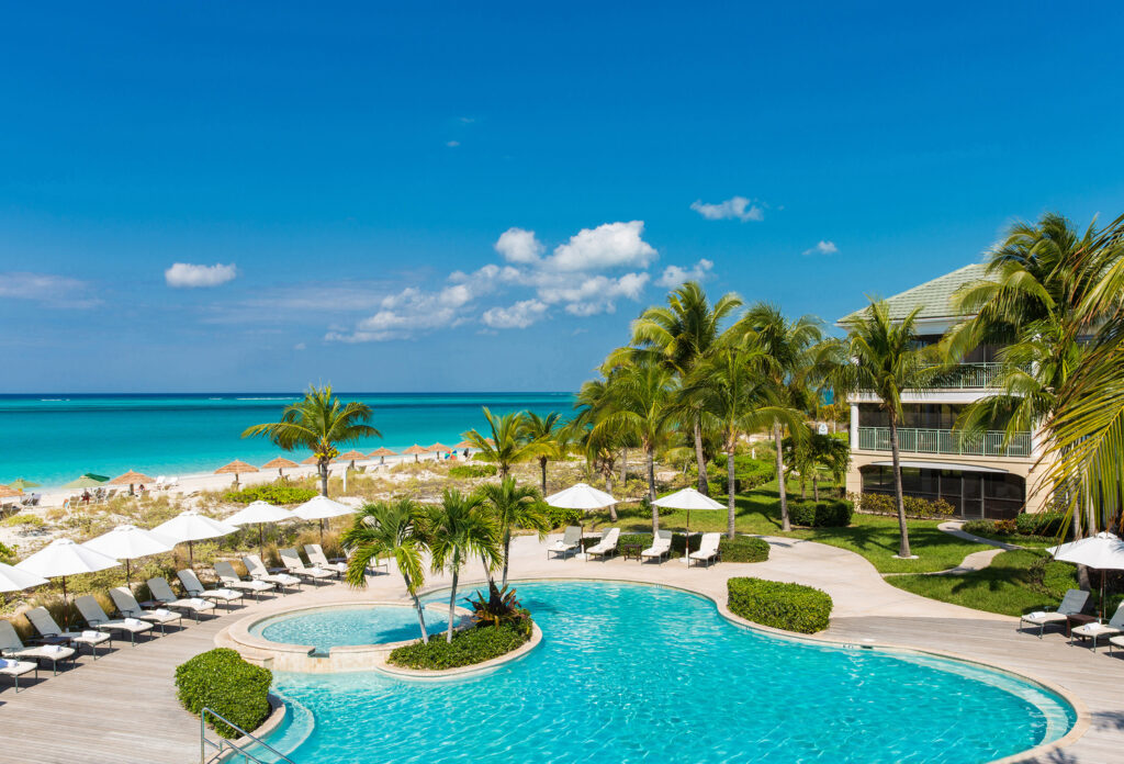 The Sands Pool with Beach in Background